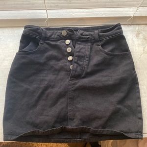 Brandy Melville, Black denim skirt, lightly worn, no damage or show of use.